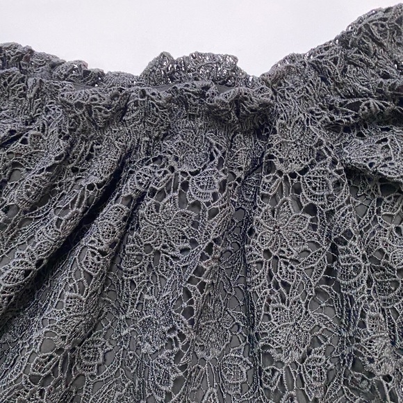 Maeve by Anthropologie Black Guipure Lace Off-The-Shoulder Top - Picture 2 of 10
